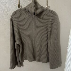 H&M Cozy Ribbed Knit Sweater - Brown